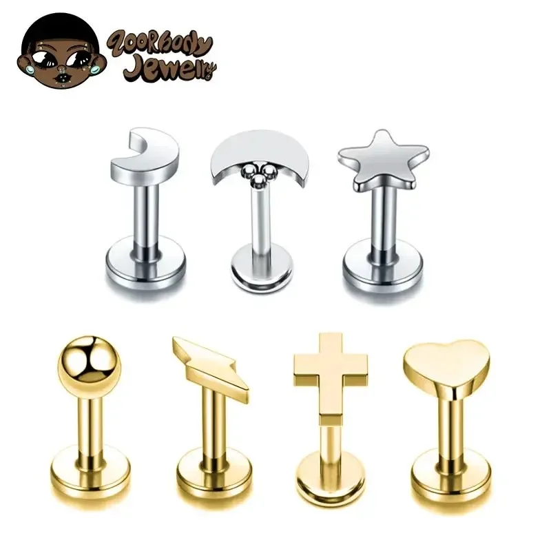 Top-Selling US Dropshipping Product Body Jewelry 2025: G23 Titanium Tragus Piercing Heart